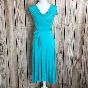 Leshop Versatile Soft Convertible Turquoise Blue Dress Size Small